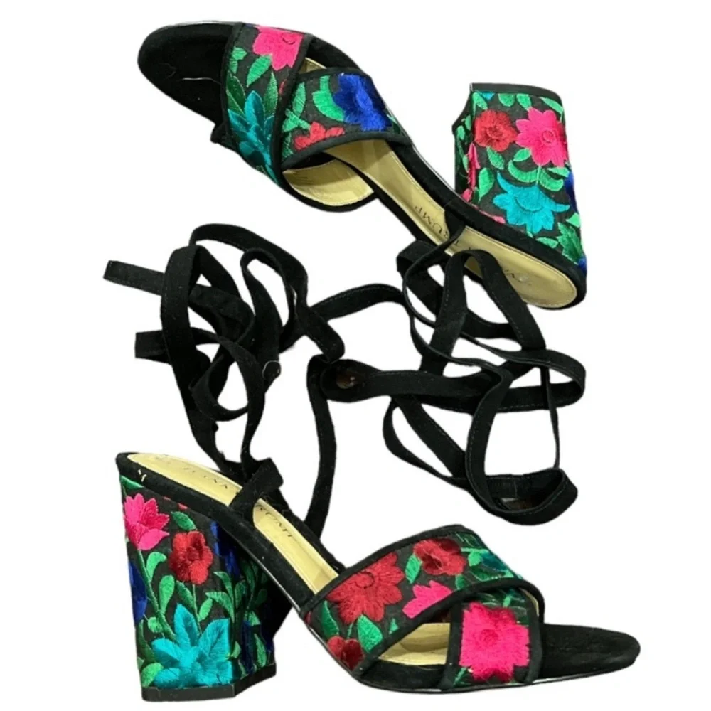🌷 Black and Green Wedge Shoes🌷